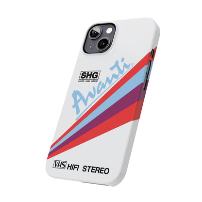 VHS Visions - retro Avanti SHG VHS tape inspired slim iPhone cases