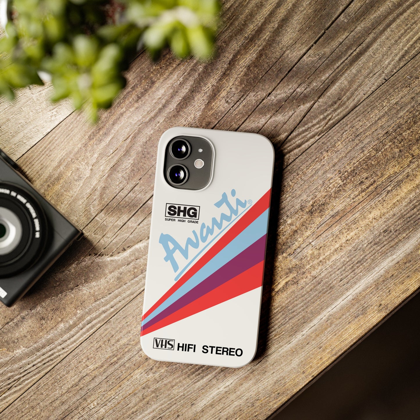 VHS Visions - retro Avanti SHG VHS tape inspired slim iPhone cases