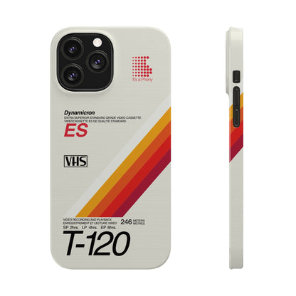 VHS Visions - retro Sony ES T-120 VHS tape inspired slim iPhone cases