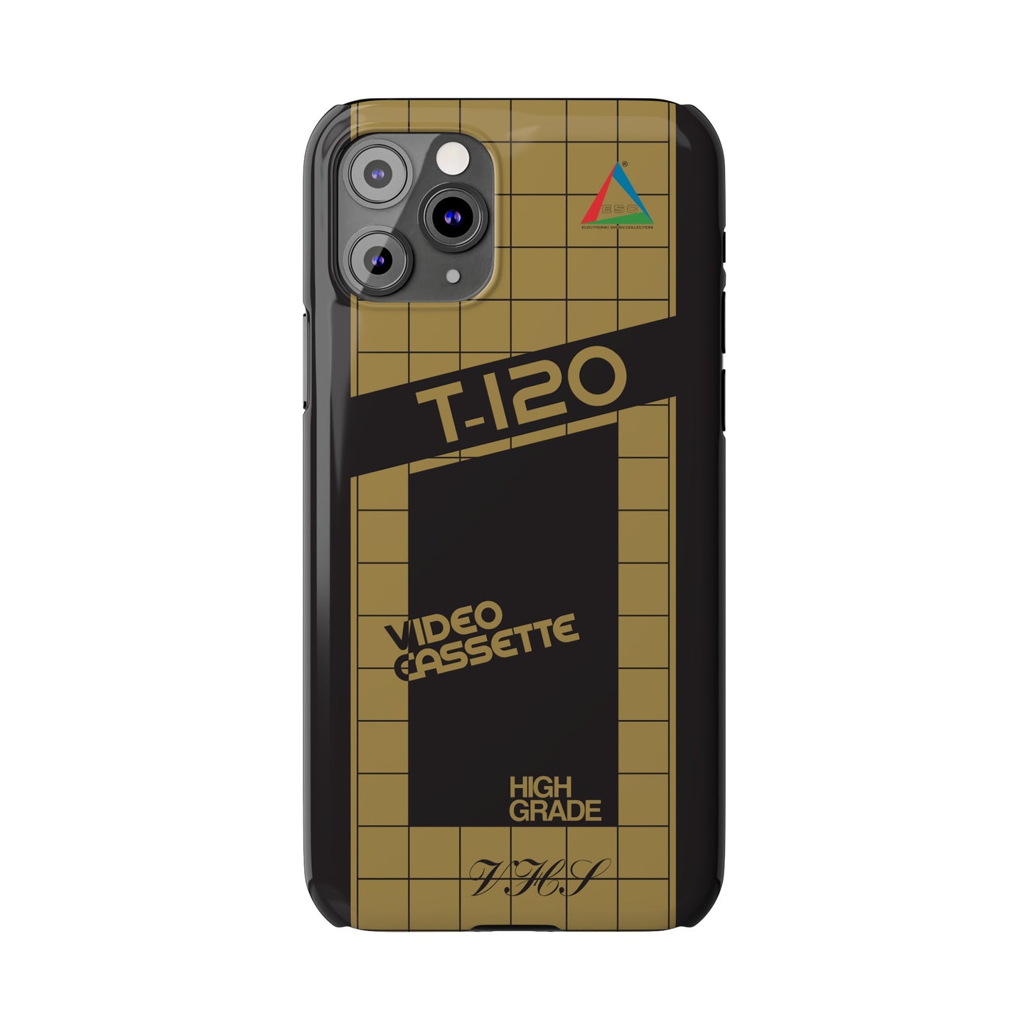 VHS Visions - retro ESC T-120 VHS tape inspired slim iPhone cases