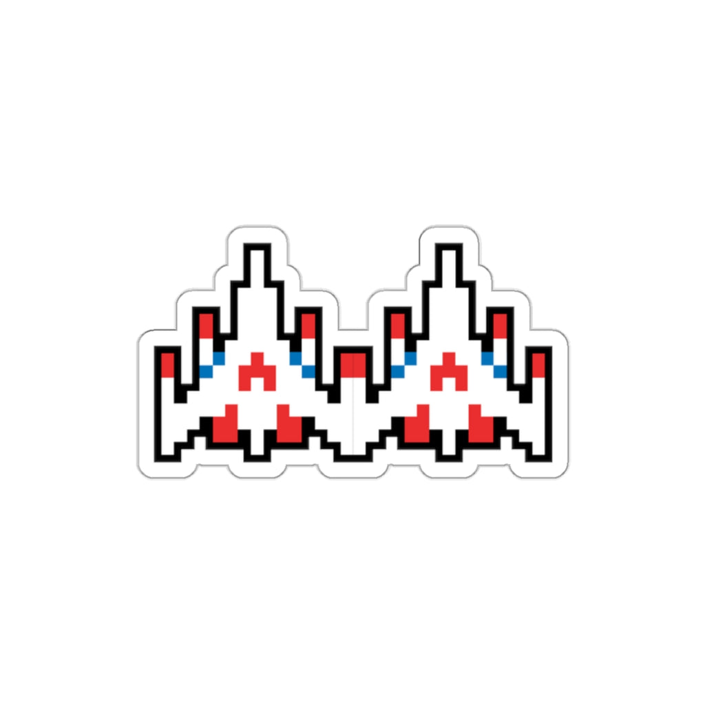 8-bit Legends: Galaga Dual Fighter die-cut stickers - Rerun Designs