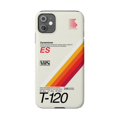 VHS Visions - retro Sony ES T-120 VHS tape inspired slim iPhone cases