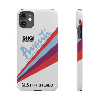 VHS Visions - retro Avanti SHG VHS tape inspired slim iPhone cases