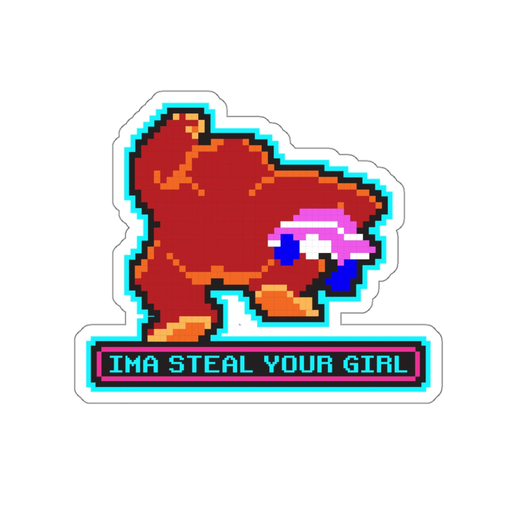 8-bit Legends: DonkeyKong "IMA STEAL YOUR GIRL" die-cut stickers - Rerun Designs