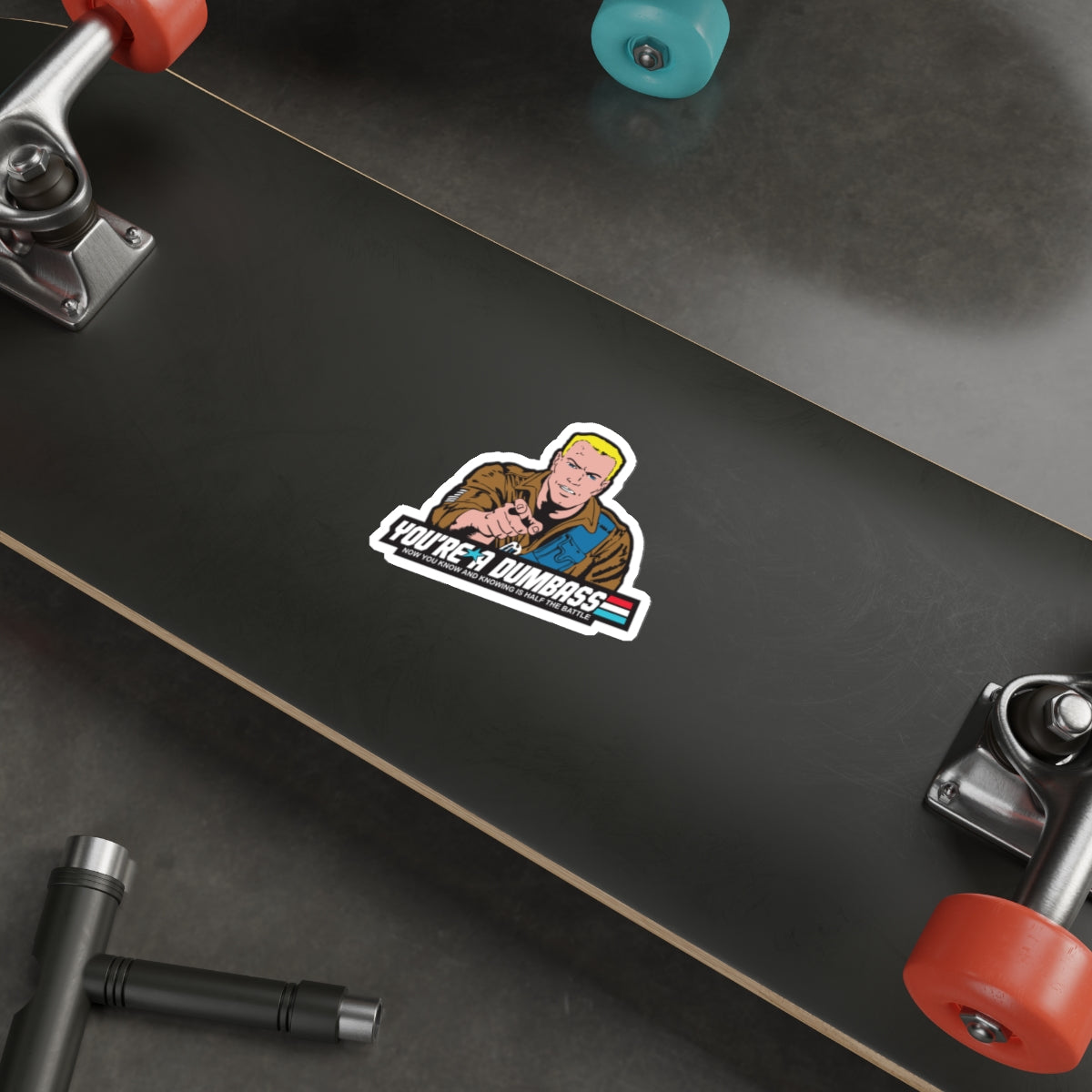 GI Joe Duke "You're A Dumbass" die-cut stickers