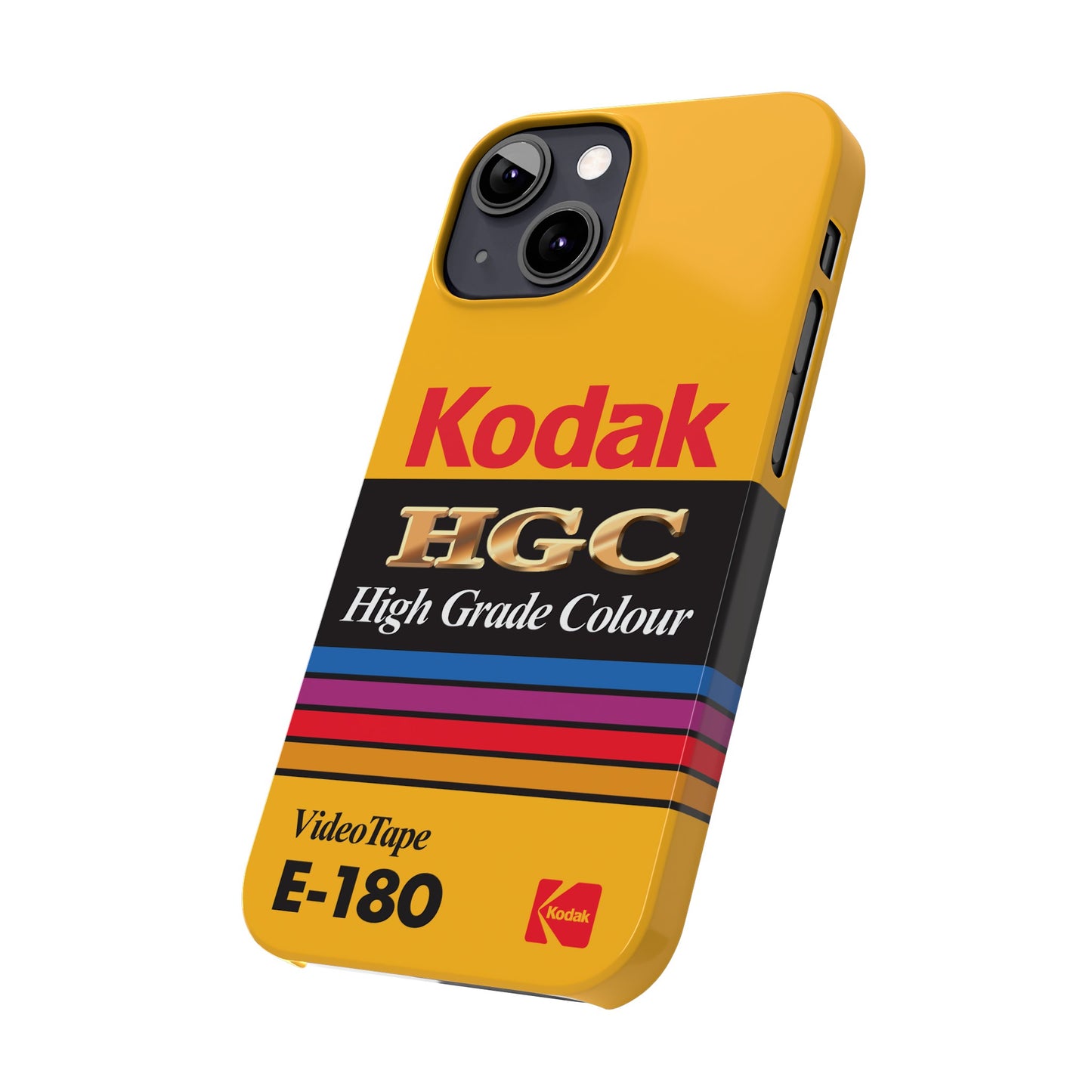 VHS Visions - retro Kodak HGC High Grade Colour E-180 VHS tape inspired slim iPhone cases