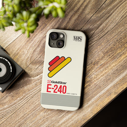 VHS Visions - retro Goldstar E-240 VHS tape inspired slim iPhone cases