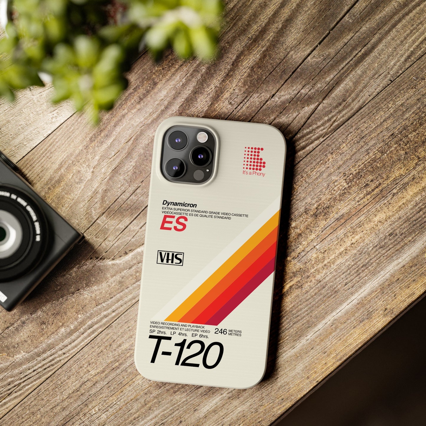 VHS Visions - retro Sony ES T-120 VHS tape inspired slim iPhone cases