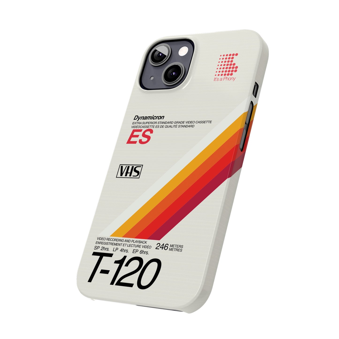 VHS Visions - retro Sony ES T-120 VHS tape inspired slim iPhone cases