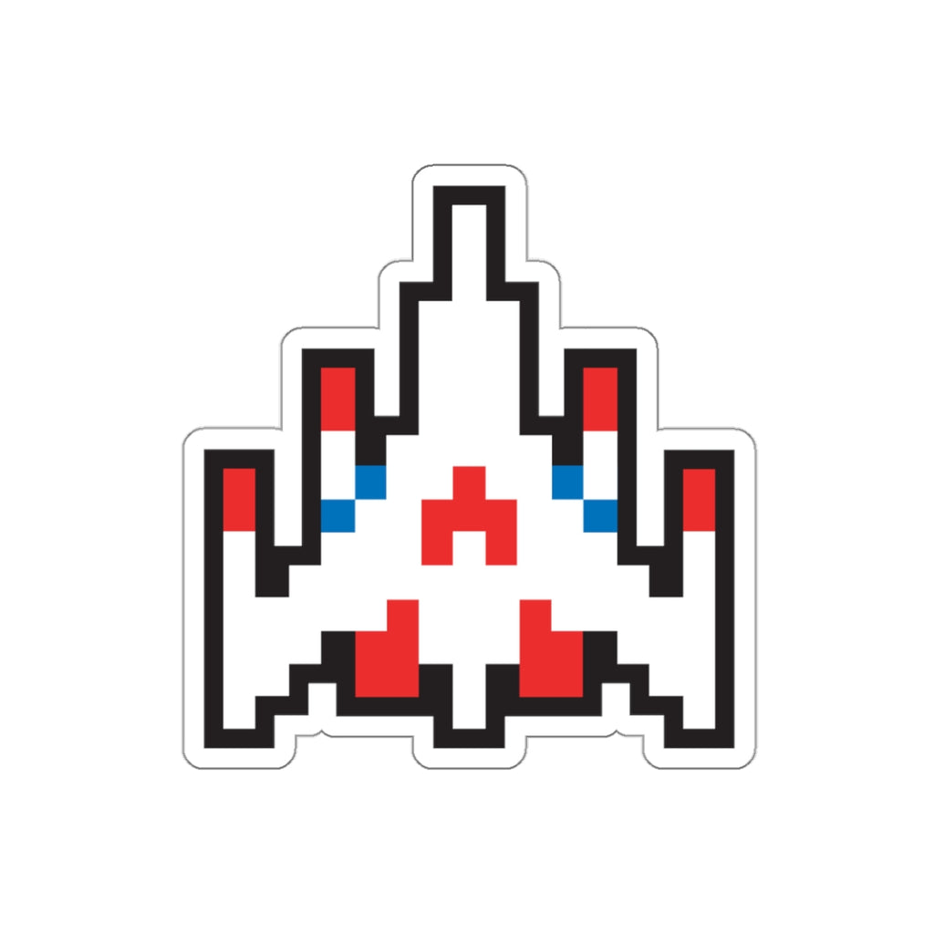 8-bit Legends: Galaga fighter die-cut stickers - Rerun Designs