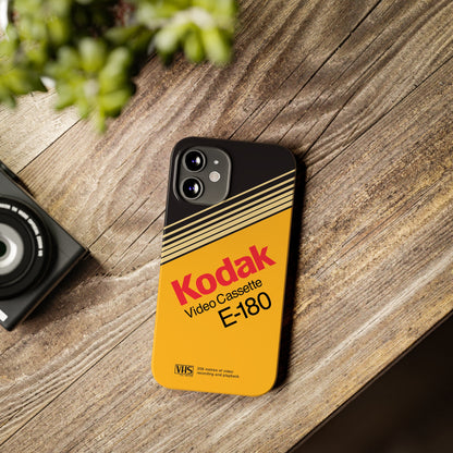 VHS Visions - retro Kodak E180 VHS tape inspired slim iPhone cases