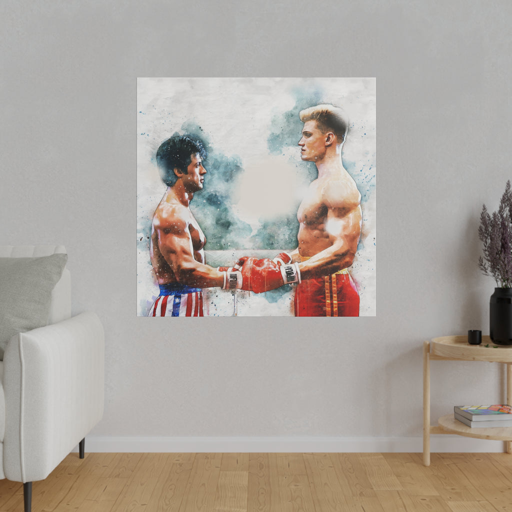 Rocky vs Drago "Standoff" matte canvas, stretched, 0.75" d, multiple sizes