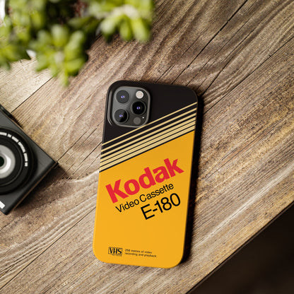 VHS Visions - retro Kodak E180 VHS tape inspired slim iPhone cases