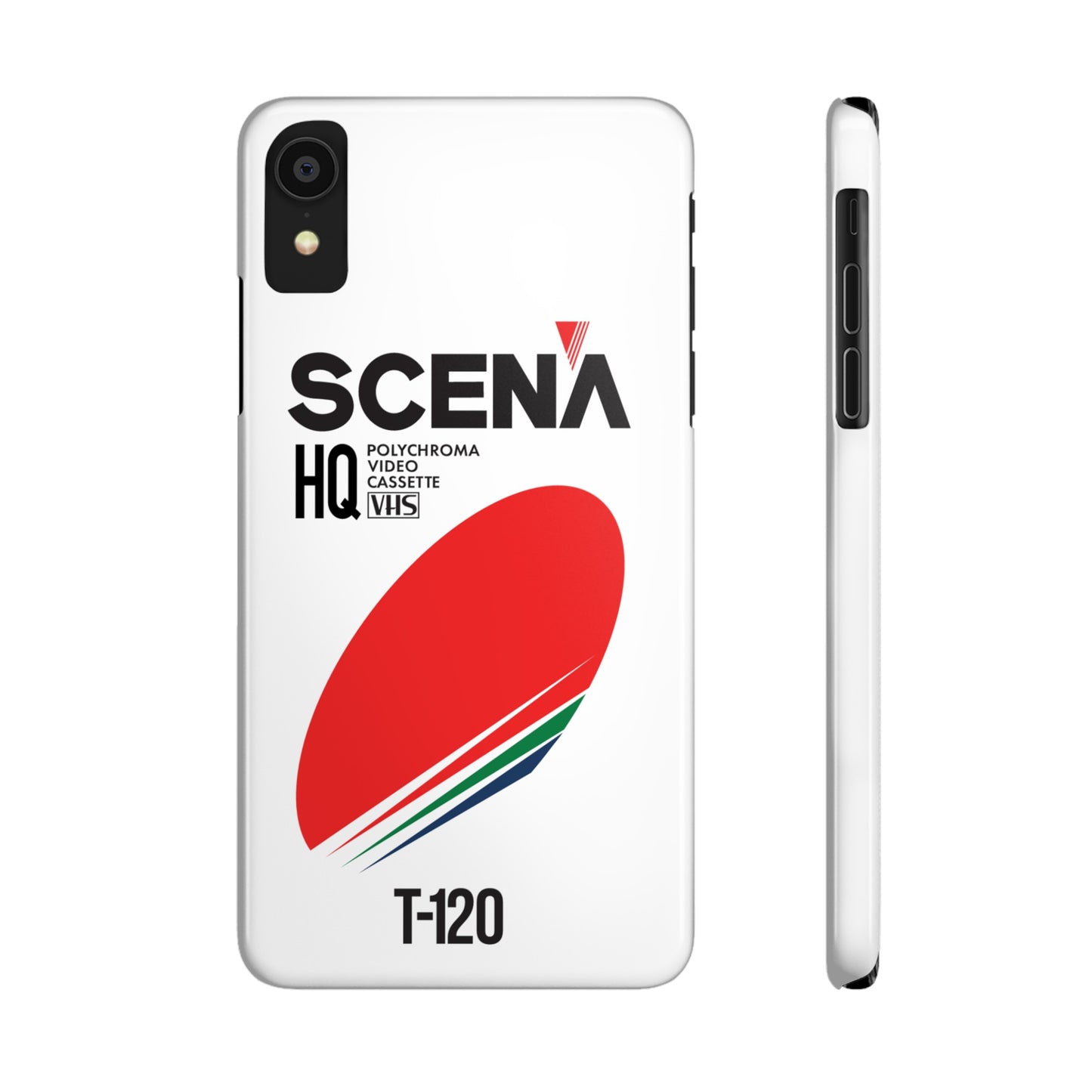 VHS Visions - retro Scena HQ T-120 VHS tape inspired slim iPhone cases