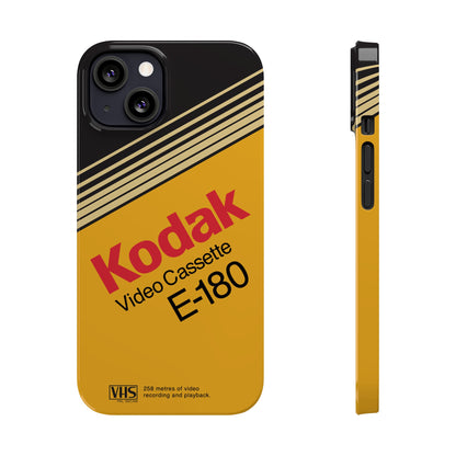 VHS Visions - retro Kodak E180 VHS tape inspired slim iPhone cases