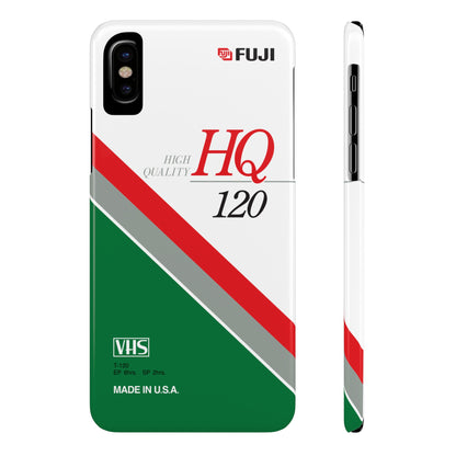 VHS Visions - retro Fuji HQ 120 VHS tape inspired slim iPhone cases