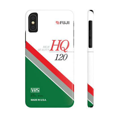 VHS Visions - retro Fuji HQ 120 VHS tape inspired slim iPhone cases
