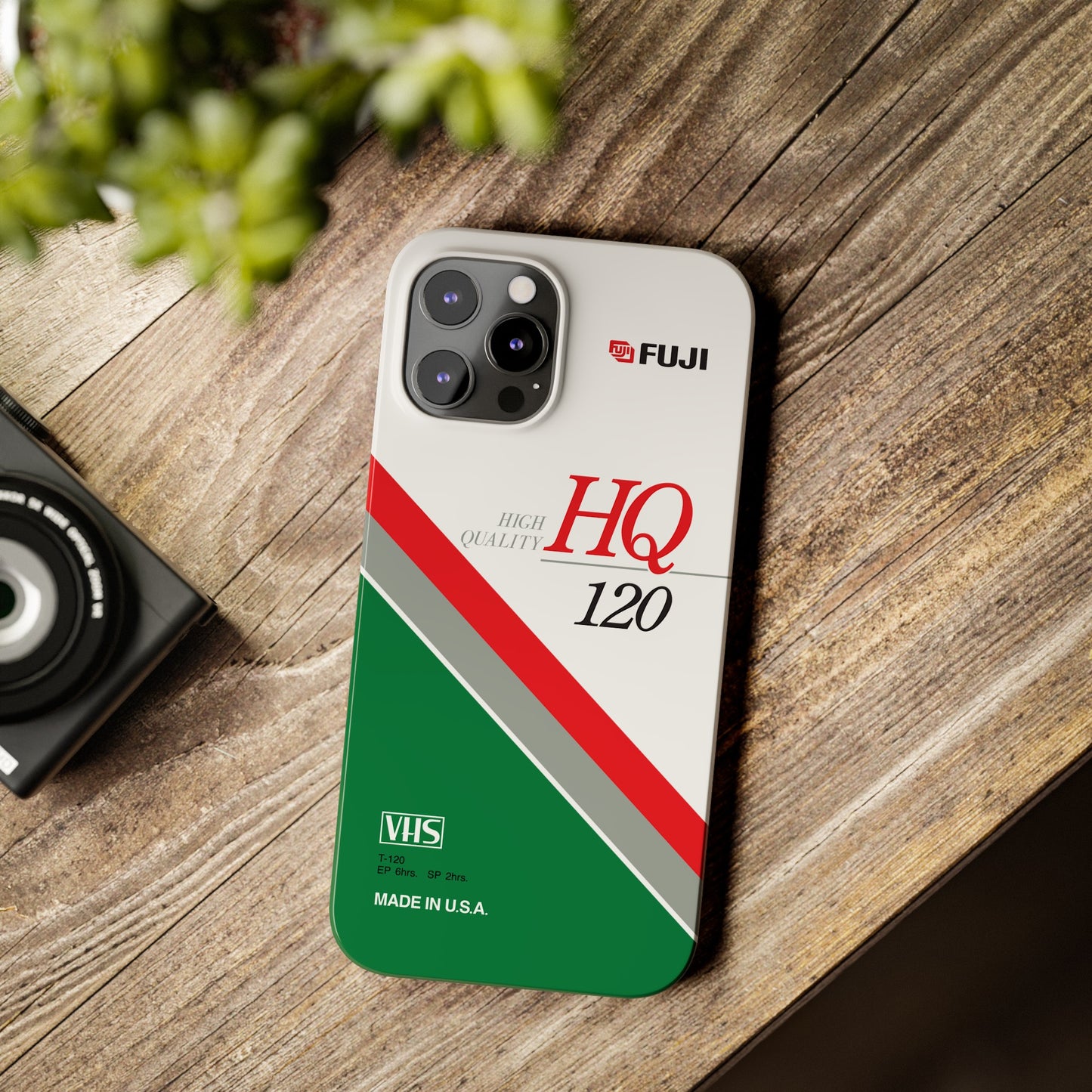 VHS Visions - retro Fuji HQ 120 VHS tape inspired slim iPhone cases