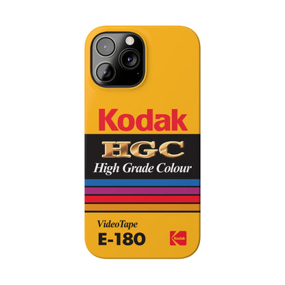 VHS Visions - retro Kodak HGC High Grade Colour E-180 VHS tape inspired slim iPhone cases