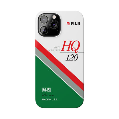 VHS Visions - retro Fuji HQ 120 VHS tape inspired slim iPhone cases