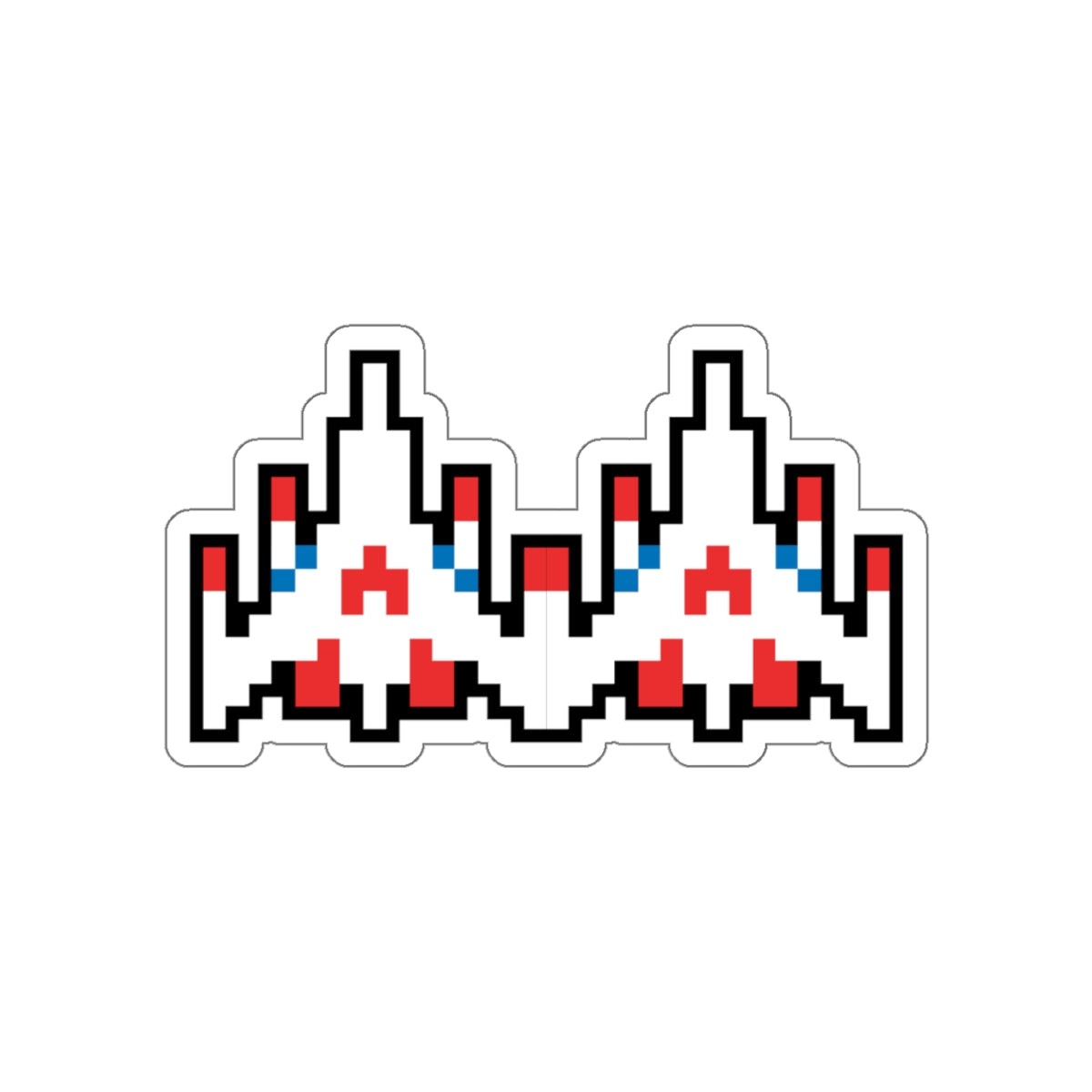 8-bit Legends: Galaga Dual Fighter die-cut stickers