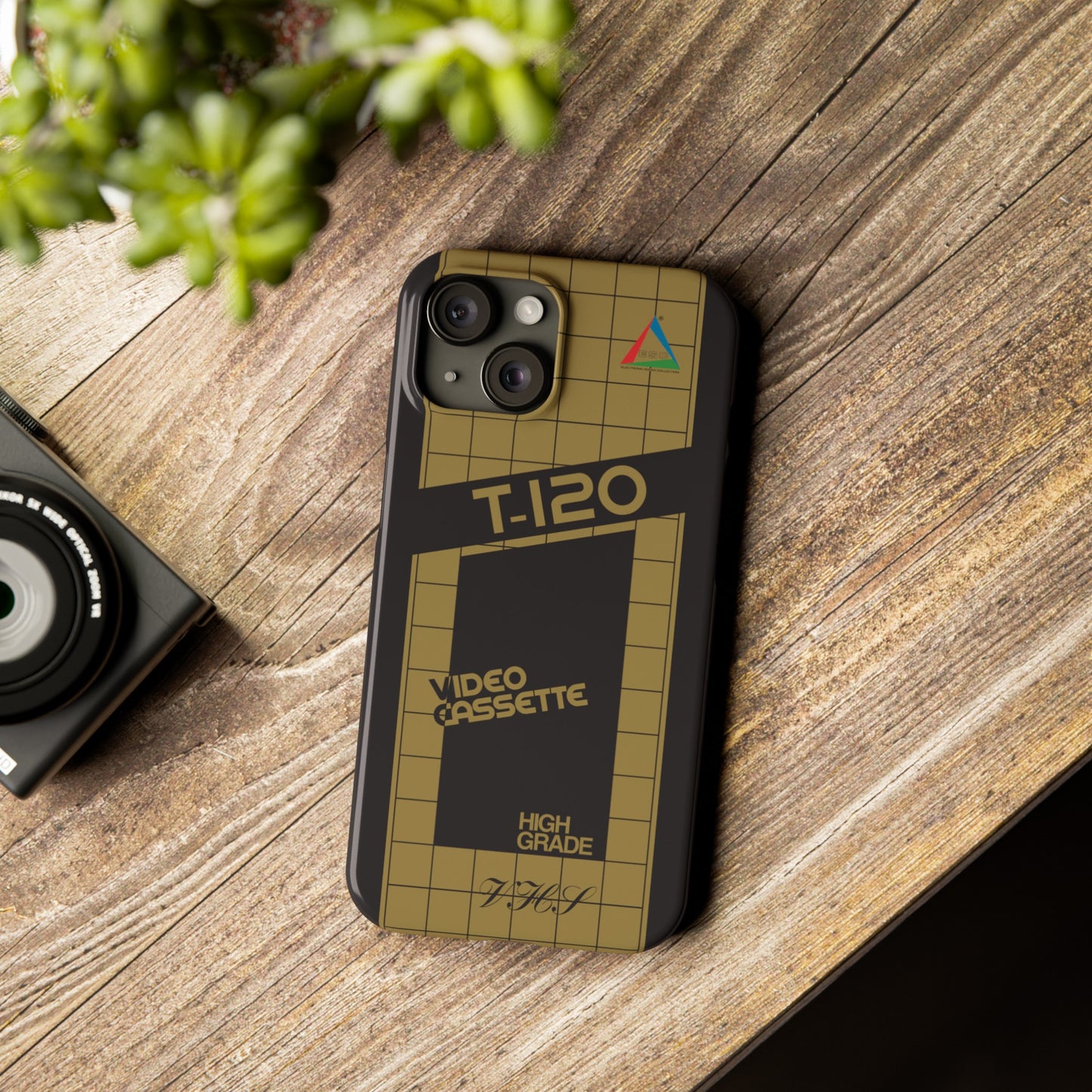 VHS Visions - retro ESC T-120 VHS tape inspired slim iPhone cases