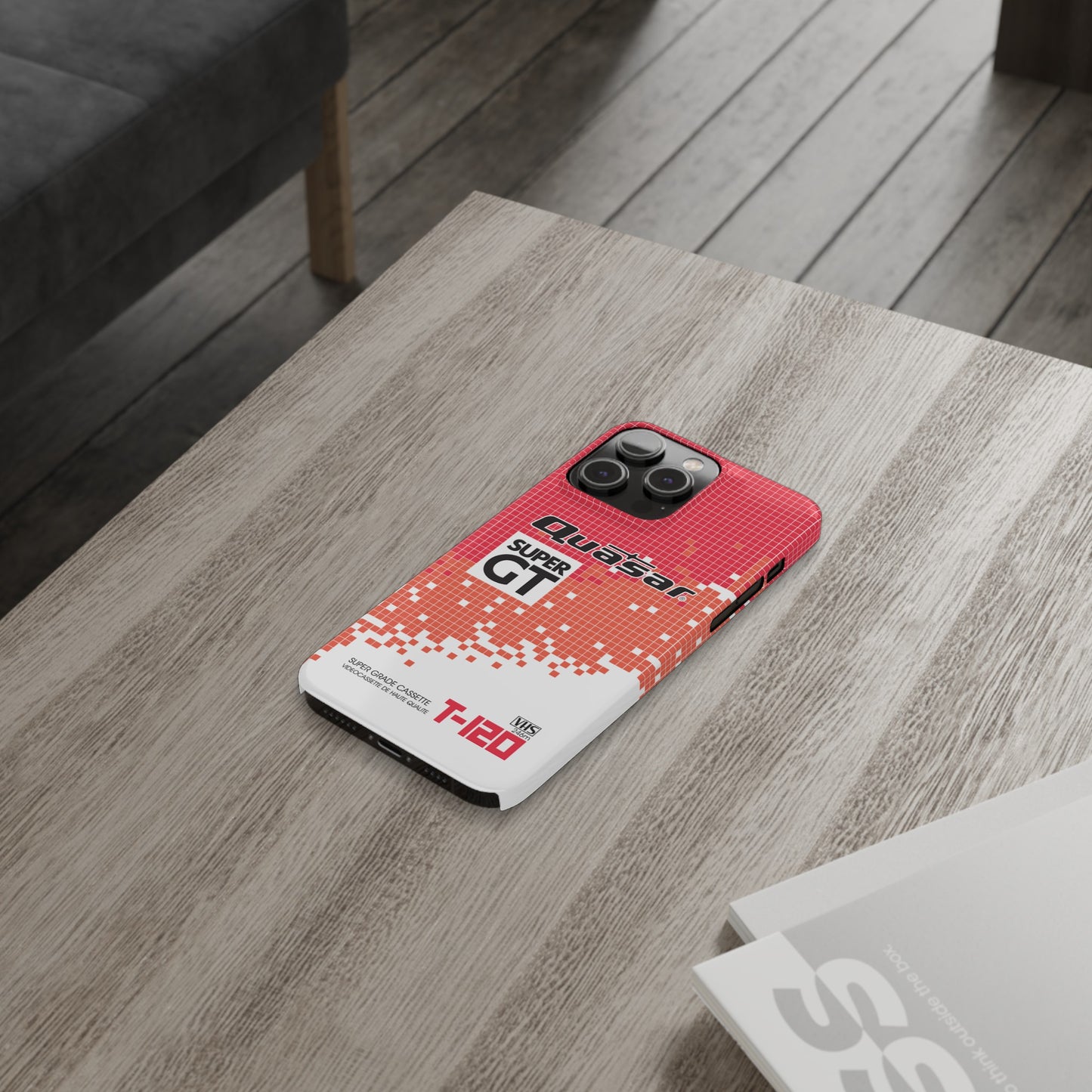 VHS Visions - retro Quasar Super GT T-120 VHS tape inspired slim iPhone cases