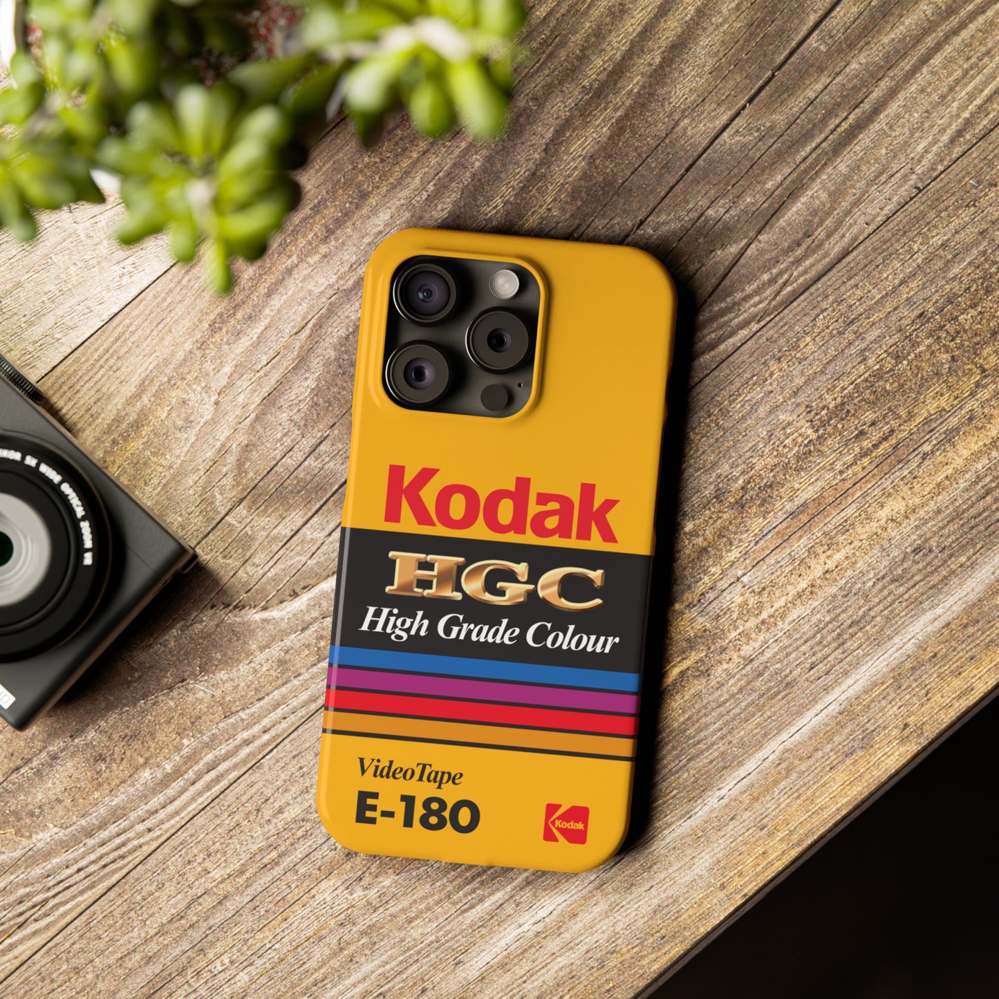 VHS Visions - retro Kodak HGC High Grade Colour E-180 VHS tape inspired slim iPhone cases