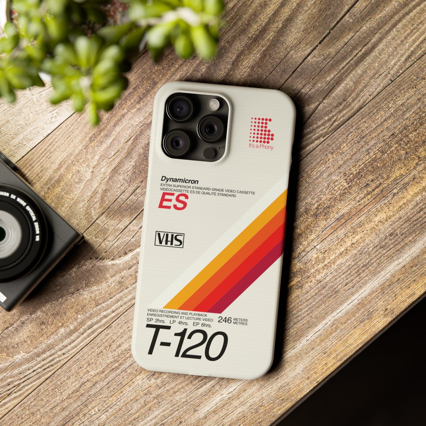 VHS Visions - retro Sony ES T-120 VHS tape inspired slim iPhone cases