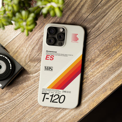 VHS Visions - retro Sony ES T-120 VHS tape inspired slim iPhone cases