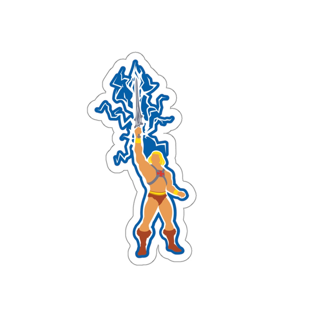 He-Man silhouette vinyl die-cut sticker