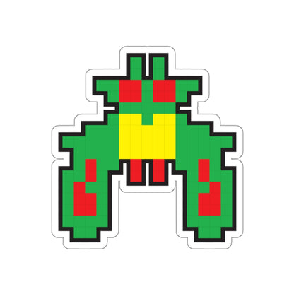 8-bit Legends: Galaga Green Boss die-cut stickers