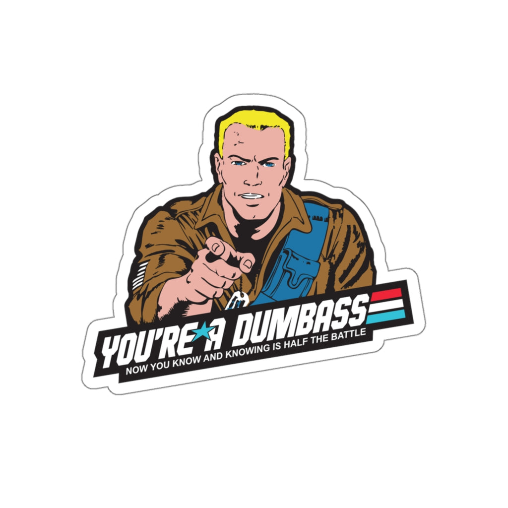 GI Joe Duke "You're A Dumbass" die-cut stickers