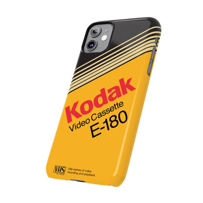 VHS Visions - retro Kodak E180 VHS tape inspired slim iPhone cases