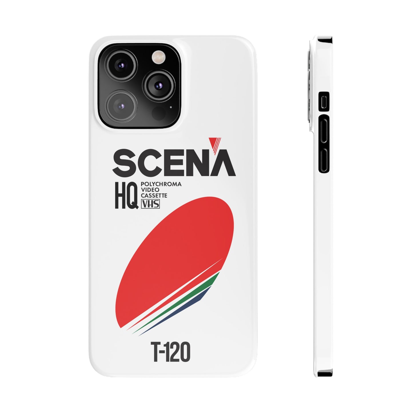 VHS Visions - retro Scena HQ T-120 VHS tape inspired slim iPhone cases