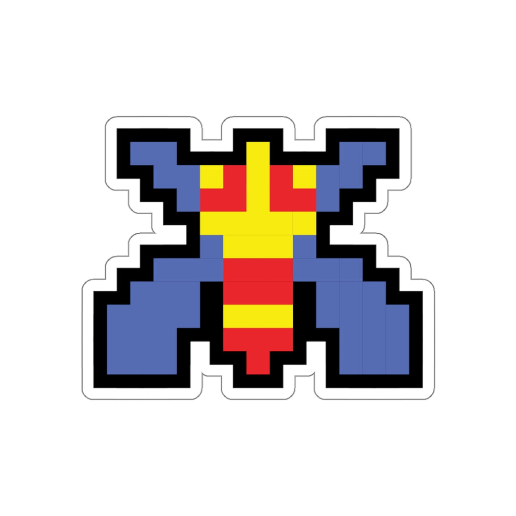 8-bit Legends: Galaga Bee die-cut stickers - Rerun Designs