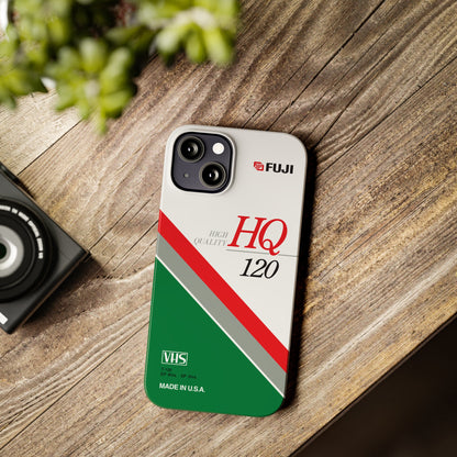 VHS Visions - retro Fuji HQ 120 VHS tape inspired slim iPhone cases