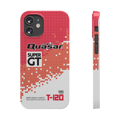 VHS Visions - retro Quasar Super GT T-120 VHS tape inspired slim iPhone cases