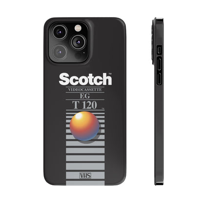 VHS Visions - retro Scotch EG T120 VHS tape inspired slim iPhone cases