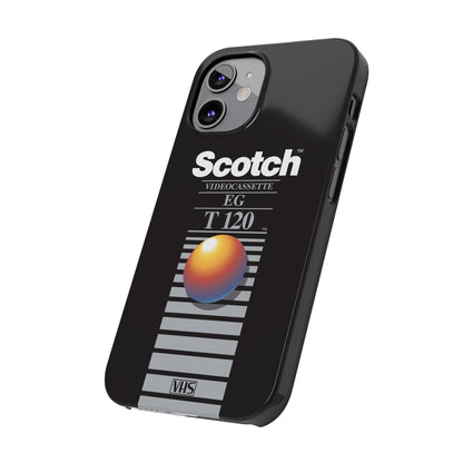 VHS Visions - retro Scotch EG T120 VHS tape inspired slim iPhone cases