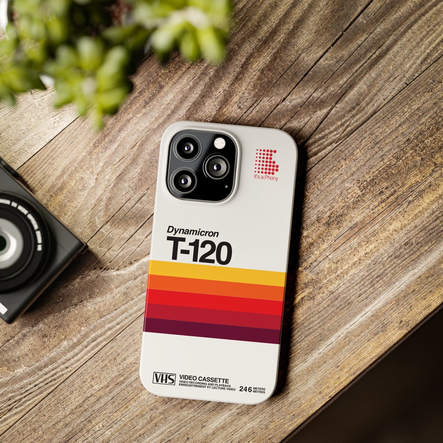 VHS Visions - retro Sony Dynamicron T120 VHS tape inspired slim iPhone cases