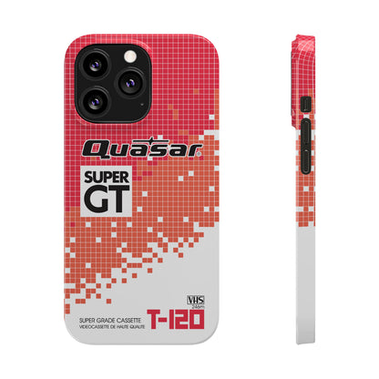 VHS Visions - retro Quasar Super GT T-120 VHS tape inspired slim iPhone cases
