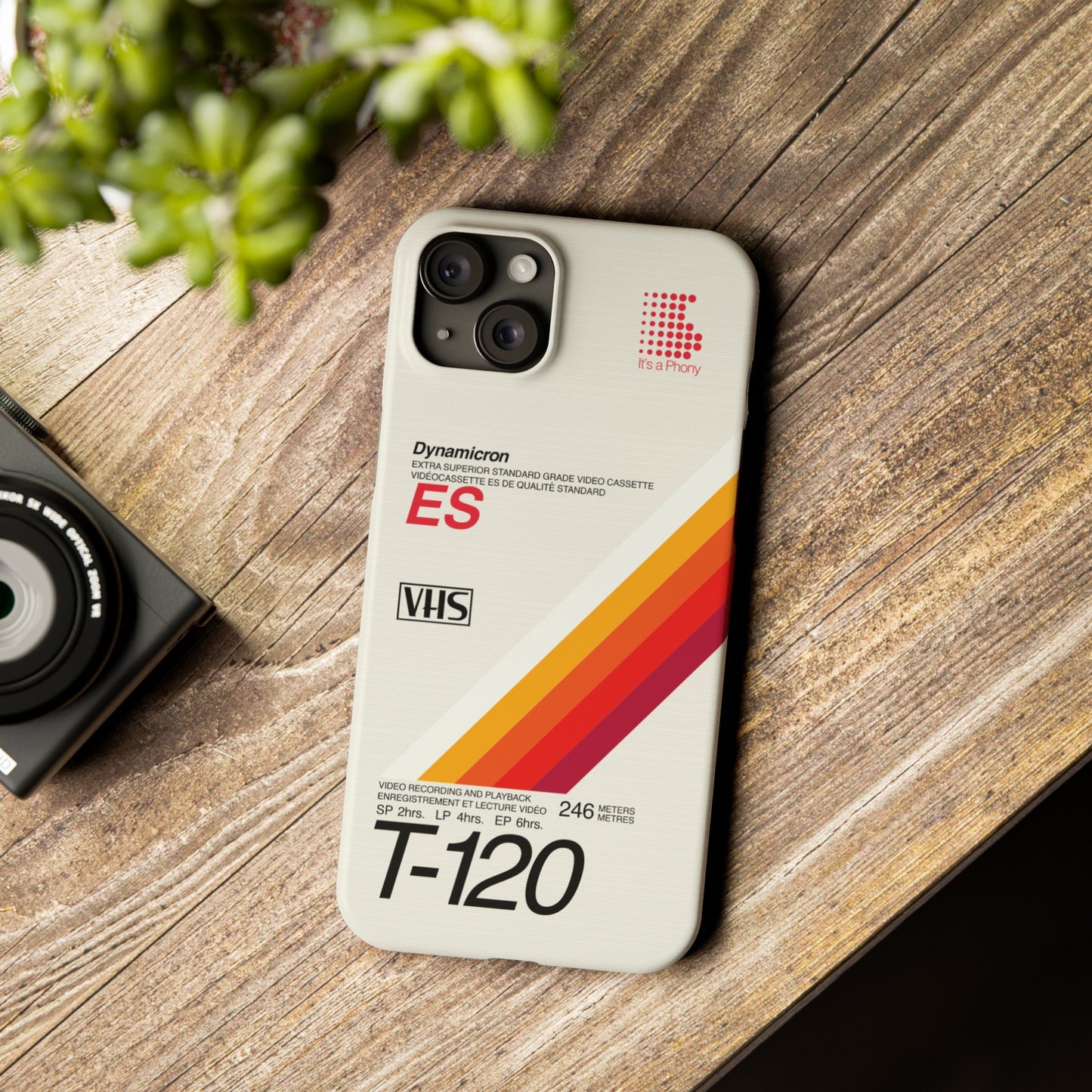 VHS Visions - retro Sony ES T-120 VHS tape inspired slim iPhone cases