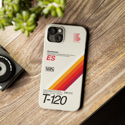 VHS Visions - retro Sony ES T-120 VHS tape inspired slim iPhone cases