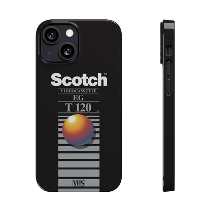 VHS Visions - retro Scotch EG T120 VHS tape inspired slim iPhone cases