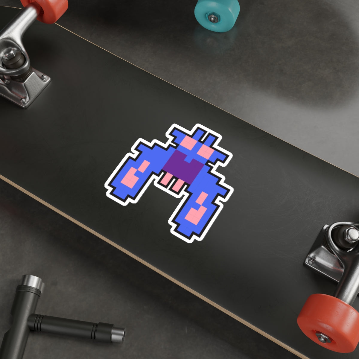 8-bit Legends: Galaga Purple Boss die-cut stickers