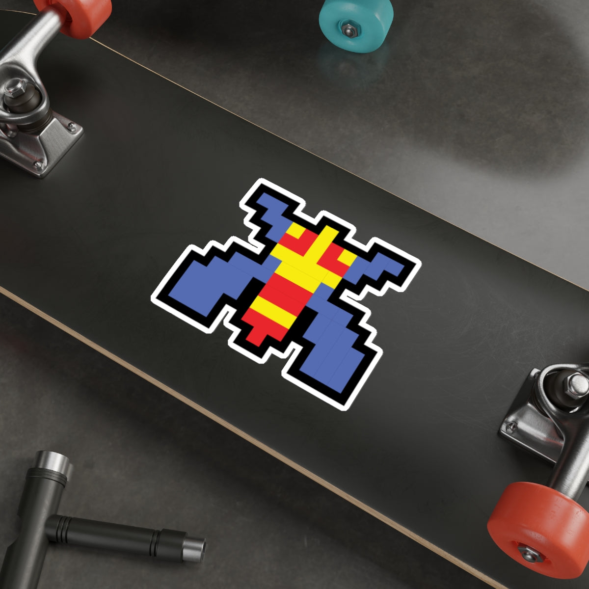 8-bit Legends: Galaga Bee die-cut stickers