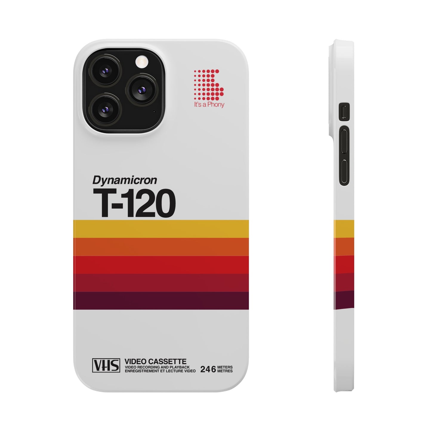 VHS Visions - retro Sony Dynamicron T120 VHS tape inspired slim iPhone cases