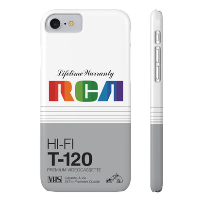 VHS Visions - retro RCA HI FI T-120 VHS tape inspired slim iPhone cases