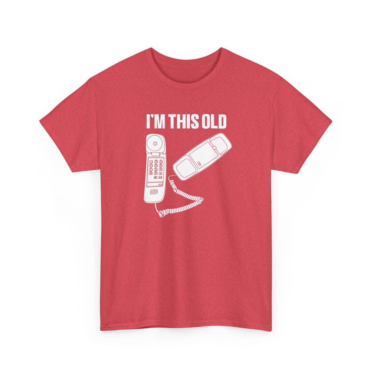 I'm this old - retro corded phone unisex tshirt